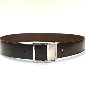 Leather Plus Brown Silver Spanish Leather Belt size 32